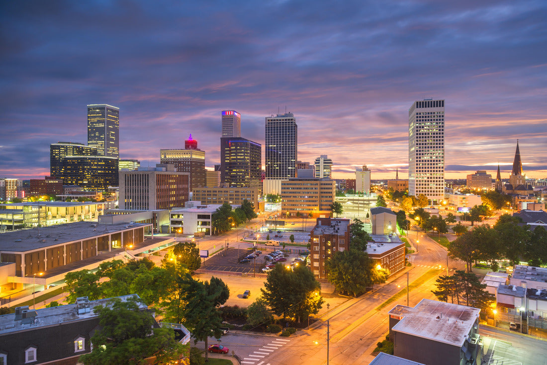 Noah Jigsaw Puzzle Twilight aerial view of the urban core of downtown Santa Ana, California 2000 pieces