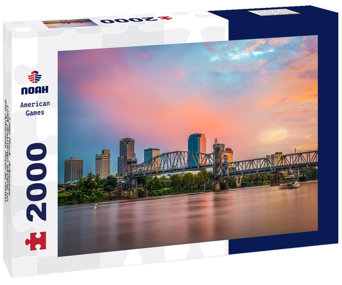 Noah Jigsaw Puzzle Little Rock, Arkansas, USA downtown skyline on the Arkansas River at dawn 2000 pieces