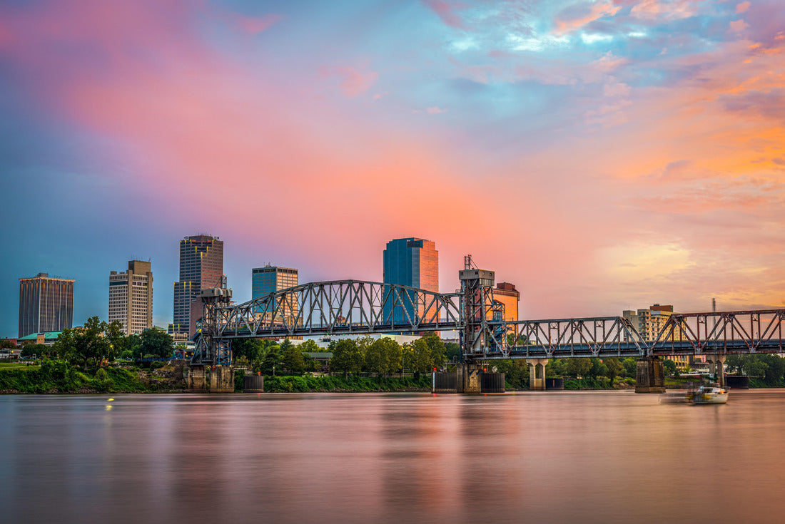 Noah Jigsaw Puzzle Little Rock, Arkansas, USA downtown skyline on the Arkansas River at dawn 2000 pieces