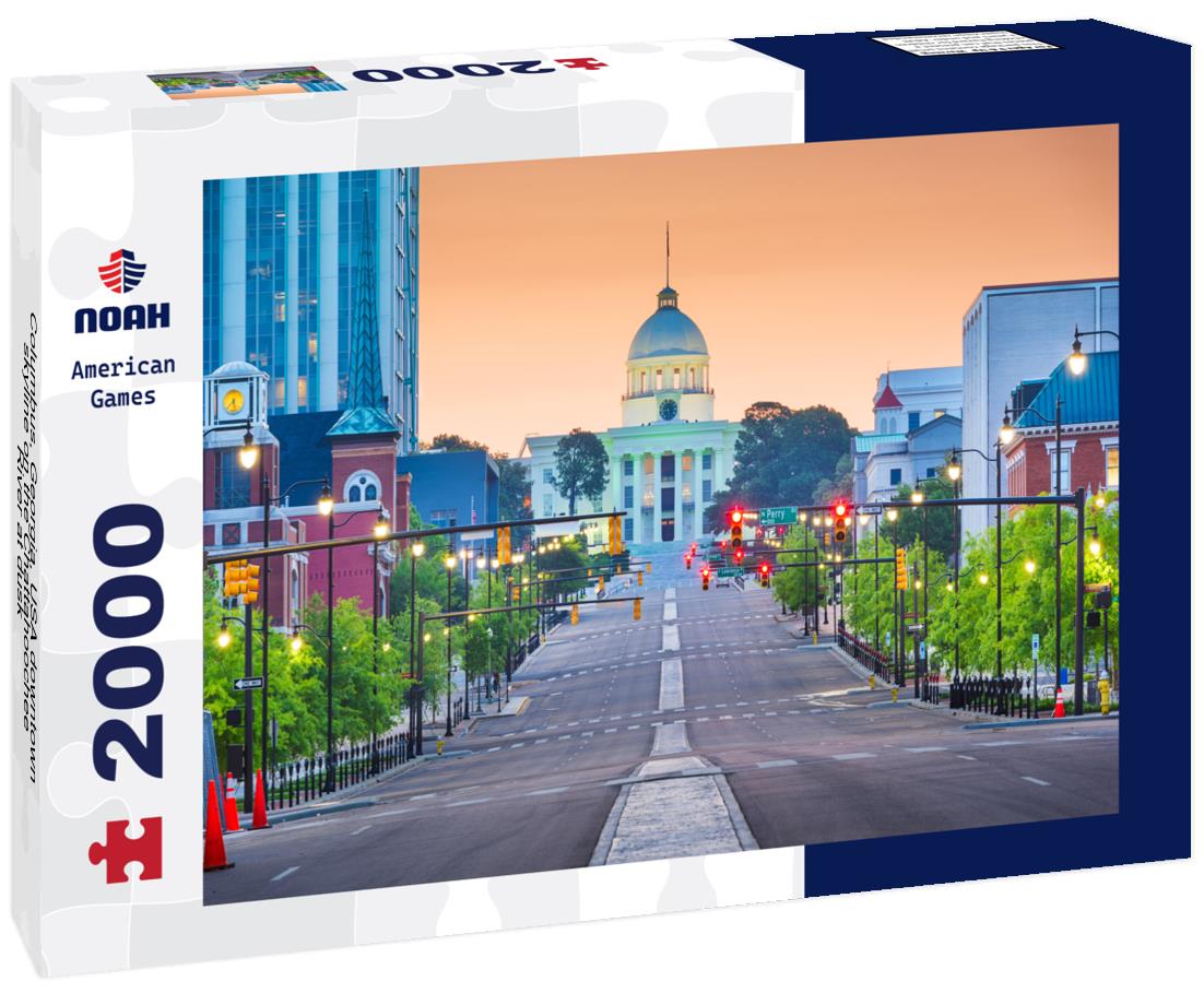 Noah Jigsaw Puzzle Columbus, Georgia, USA downtown skyline on the Chattahoochee River at dusk 2000 pieces