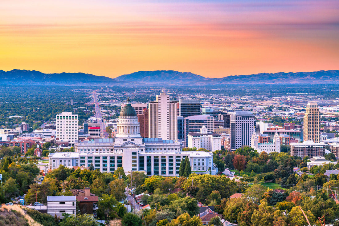 Noah Jigsaw Puzzle Salt Lake City, Utah, USA downtown financial district cityscape at twilight 2000 pieces