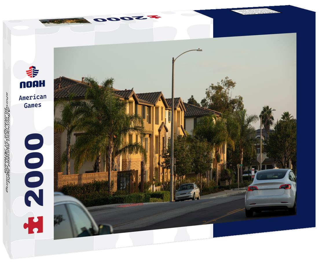 Noah Jigsaw Puzzle Afternoon sunset light shines on downtown housing buildings in Artesia, California, USA 2000 pieces