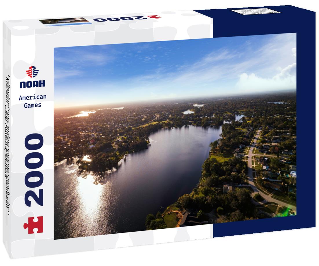 Noah Jigsaw Puzzle Luftaufnahme, aufgenommen am frühen Morgen über einem See im Campbell Park Deltona, Florida 2000 pieces