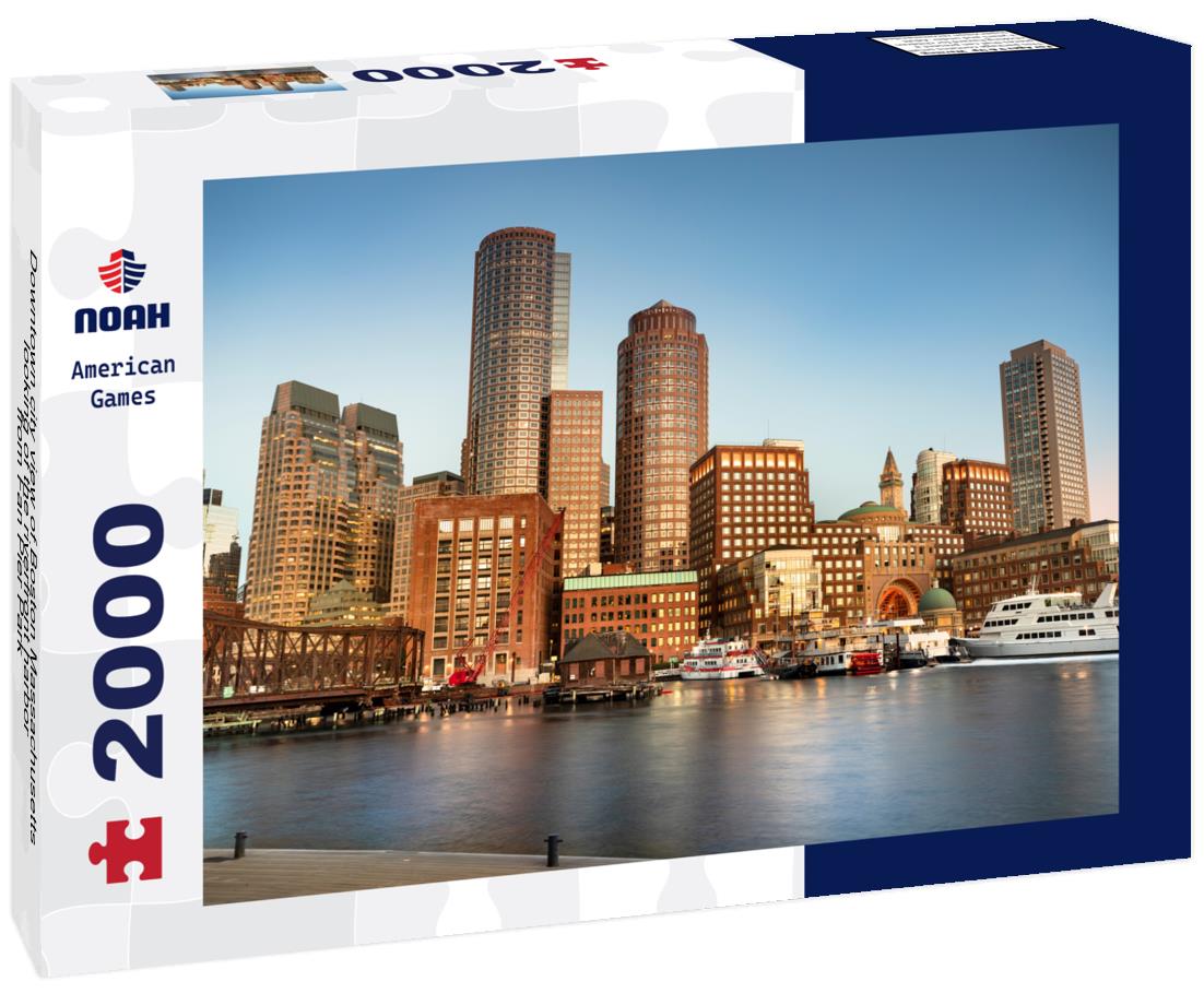 Noah Jigsaw Puzzle Downtown city view of Boston Massachusetts looking of the riverfront harbor from Fan Pier Park 2000 pieces