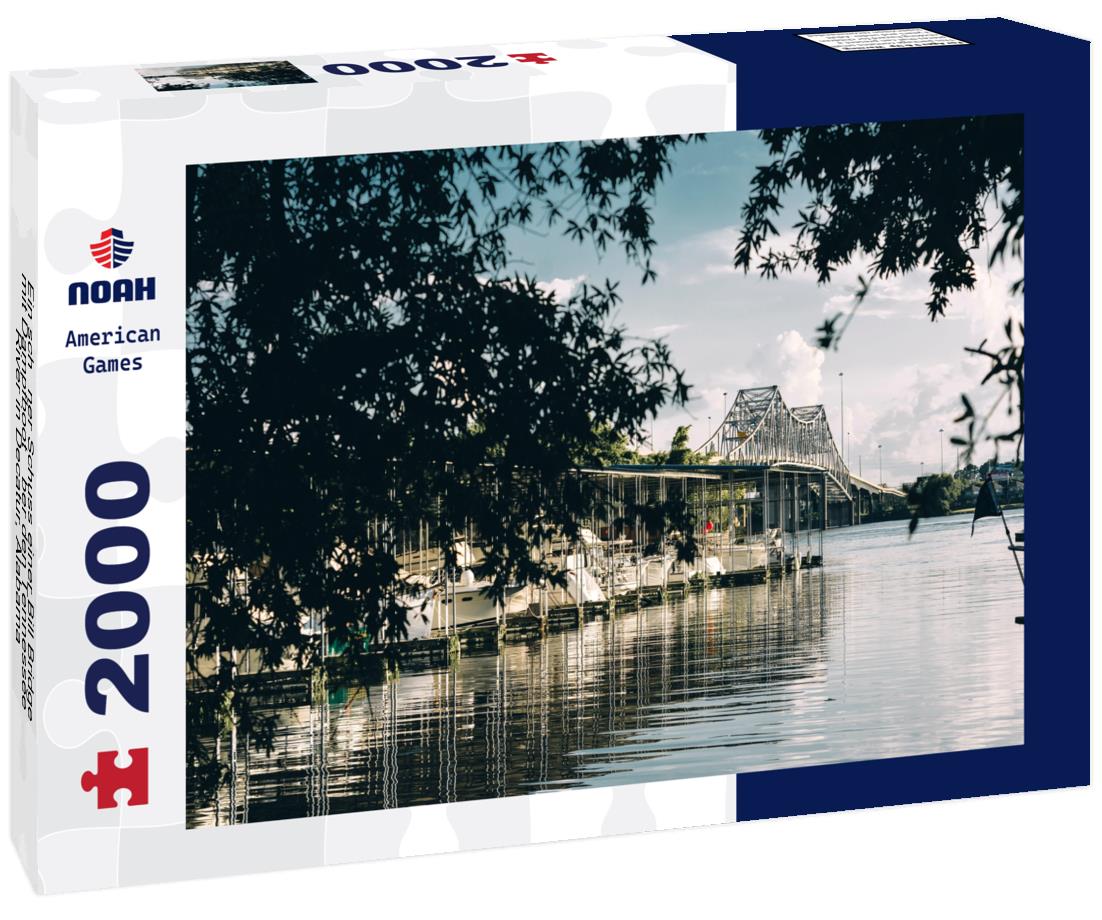 Noah Jigsaw Puzzle Ein schöner Schuss einer Bill Bridge mit Dampfboot über den Tennessee River in Decatur, Alabama 2000 pieces
