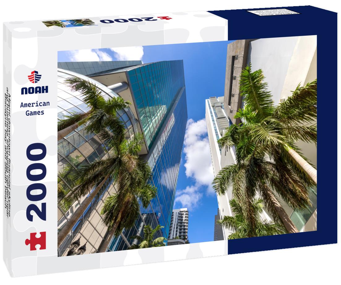 Noah Jigsaw Puzzle Miami downtown financial skyline and business shopping center near Biscayne bay and South beach 2000 pieces