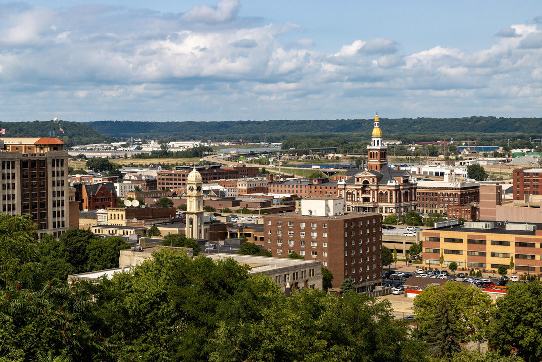 Noah Jigsaw Puzzle An aerial view of the city of Dubuque against a blue cloudy sky on a sunny day, Iowa, United States 2000 pieces