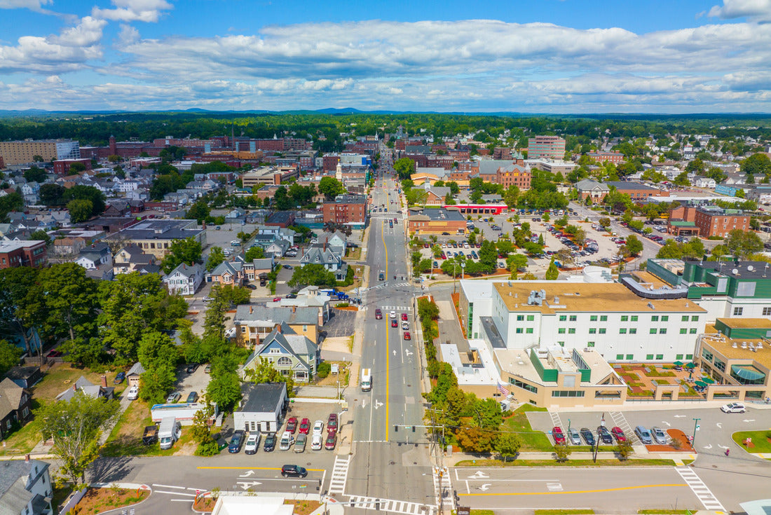 Noah Jigsaw Puzzle Historic commercial buildings aerial view on Main Street in historic downtown Nashua, New Hampshire NH 2000 pieces