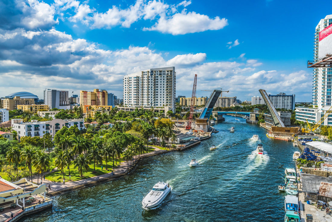 Noah Jigsaw Puzzle Miami River Water Open Brickell Avenue Bridge Buildings Downtown Riverwalk Yachts Restaurants Miami Florida 2000 pieces