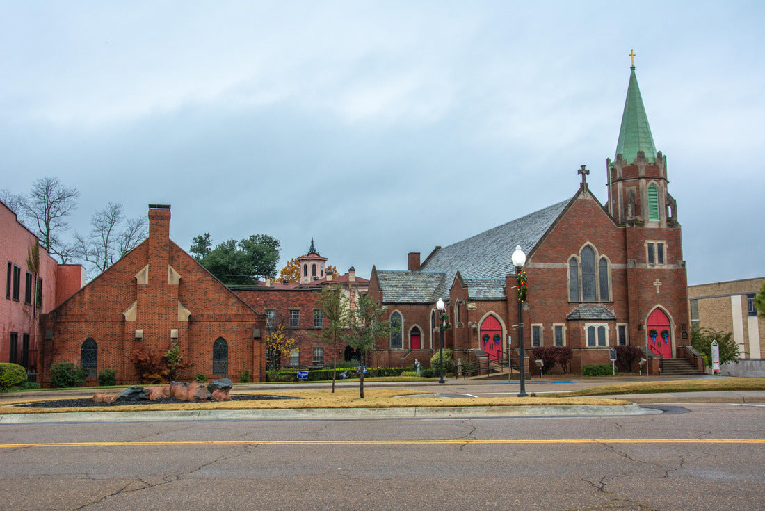 Noah Jigsaw Puzzle Aussicht auf die Olive Street in Texarkana Texas mit der St. James' Anglican Church aus Texarkana, Arkansas, USA 2000 pieces
