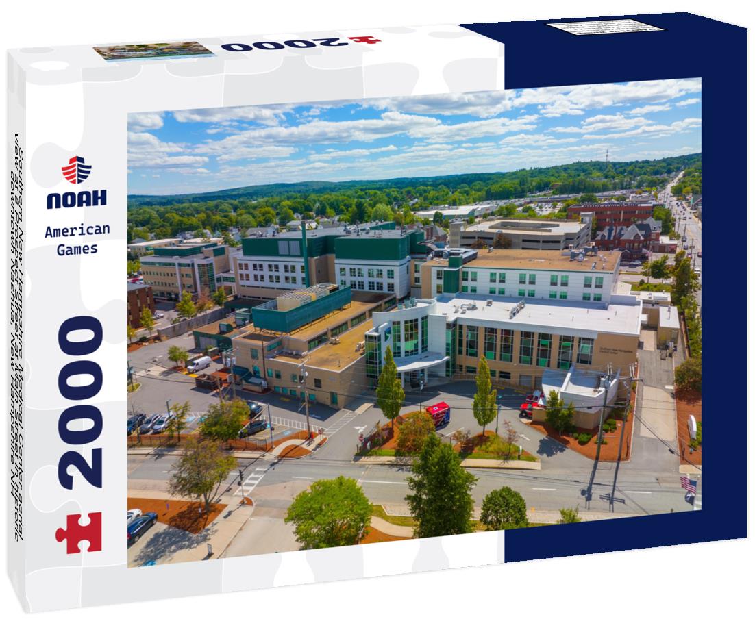 Noah Jigsaw Puzzle Southern New Hampshire Medical Center aerial view at 8 Prospect Street at Main Street in historic downtown Nashua, New Hampshire NH 2000 pieces