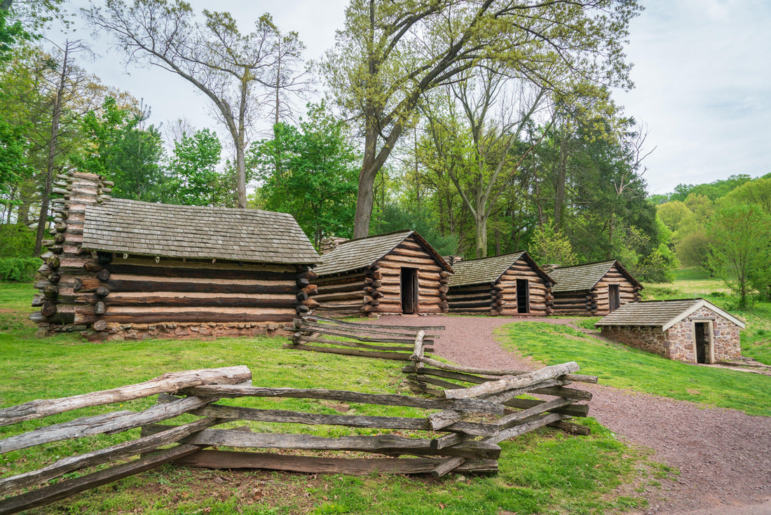 Noah Jigsaw Puzzle Historic Cabins at Valley Forge National Historical Park, Revolutionary War encampment, northwest of Philadelphia, in Pennsylvania, USA 2000 pieces