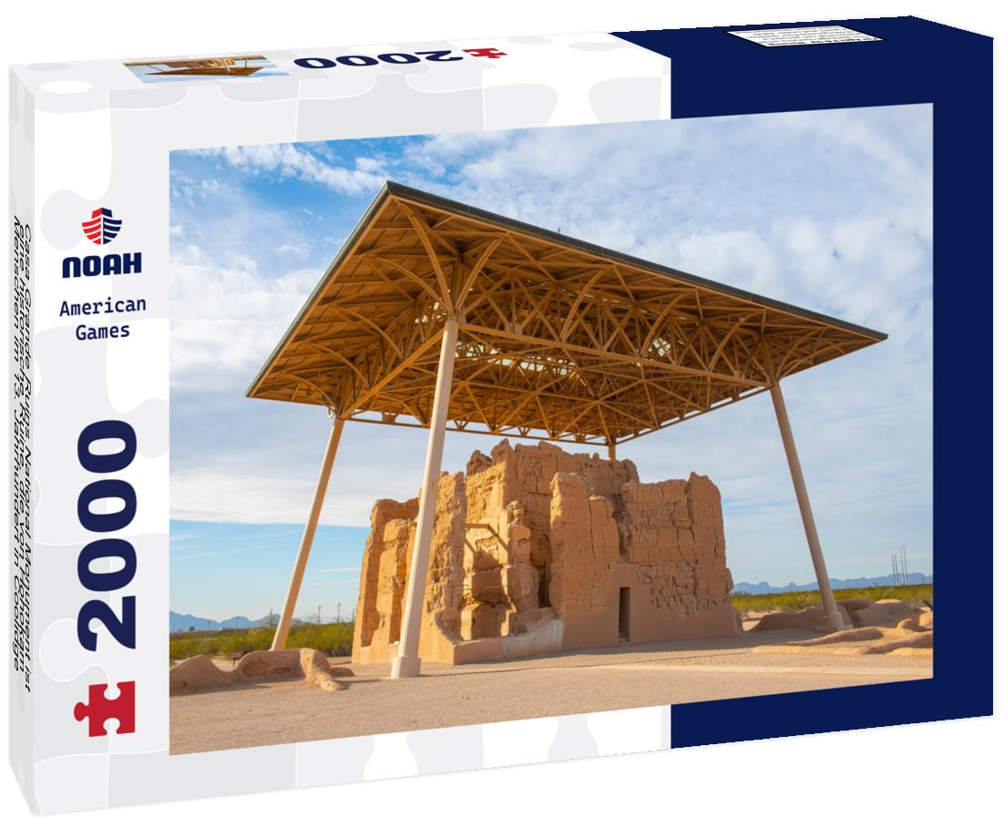 Noah Jigsaw Puzzle Casa Grande Ruins National Monument ist eine historische Ruine, die von Hohokam Menschen im 13. Jahrhundert in Coolidge, Arizona AZ, USA gebaut wurde 2000 pieces