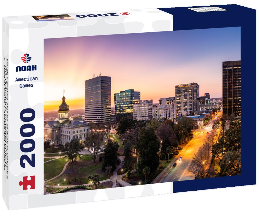 Noah Jigsaw Puzzle South Carolina skyline at dusk in Columbia, SC. Columbia is the capital of the U.S. state of South Carolina and serves as the county seat of Richland County 2000 pieces