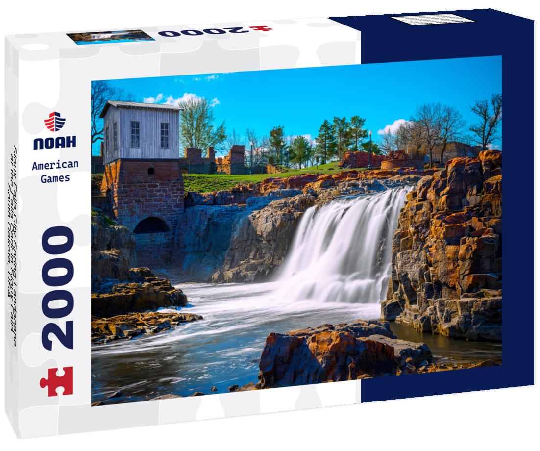 Noah Jigsaw Puzzle Sioux Falls City Spring Landscape at the Falls Park in Sioux Falls, South Dakota, USA 2000 pieces