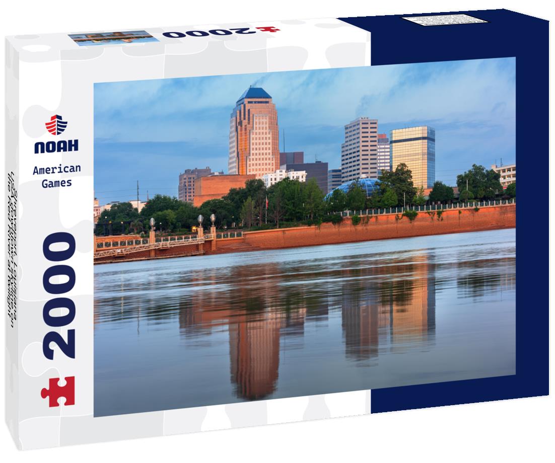Noah Jigsaw Puzzle Shreveport, Louisiana, USA downtown skyline on the Red River at twilight 2000 pieces