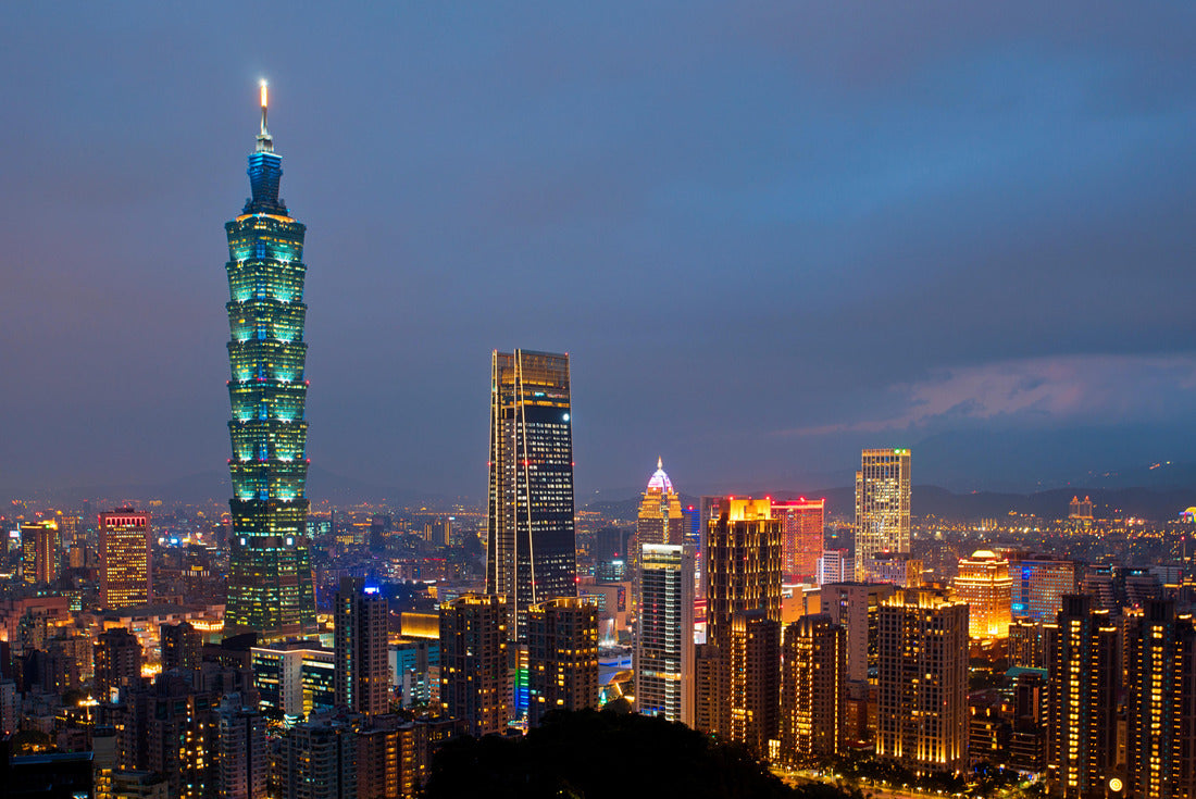 Taipei skyline with Taipei 101 tower at sunset 2000pc Puzzle