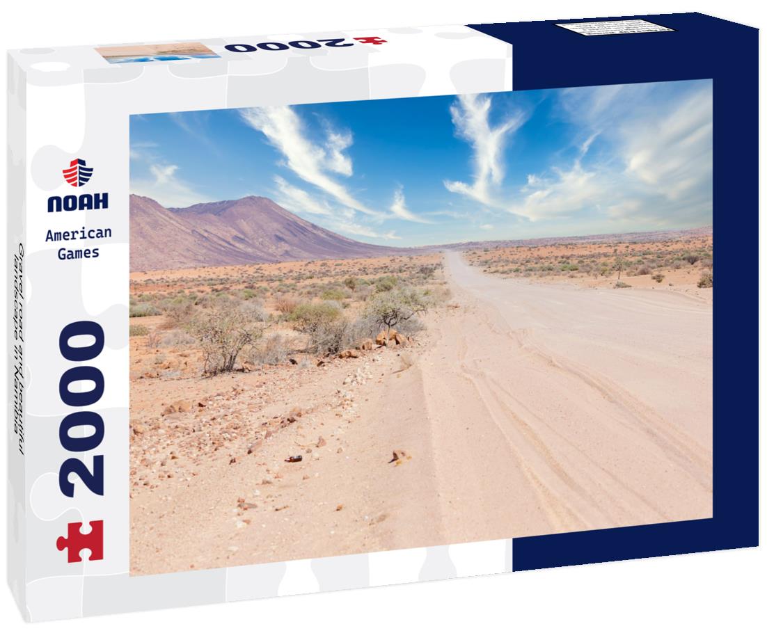 Gravel road and beautiful landscape in Namibia 2000pc Puzzle