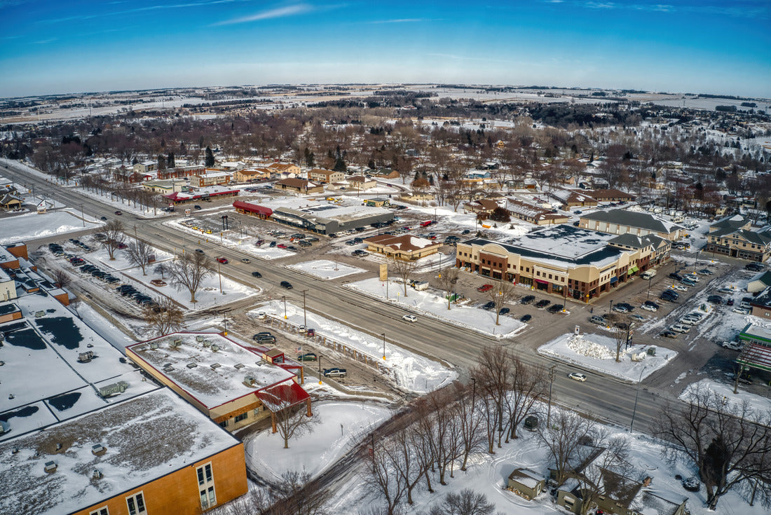 Aerial View of Brandon, South Dakota in Winter 2000pc Puzzle