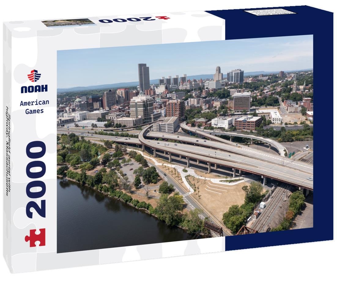 Springfield aerial with highway, Massachusetts 2000pc Puzzle