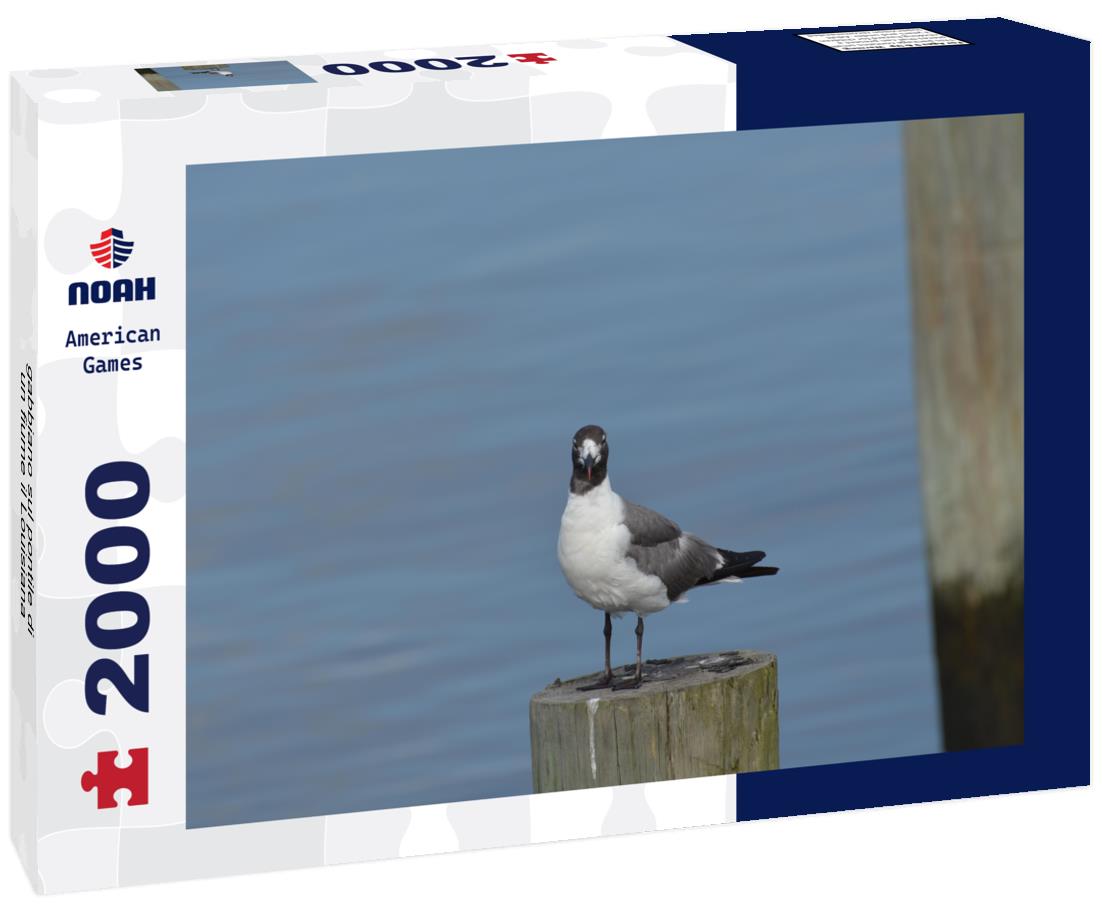 gabbiano sul pontile di un fiume il Louisiana 2000pc Puzzle