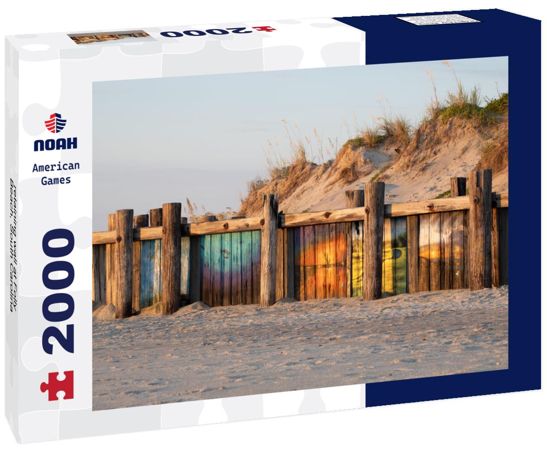 retaining wall at Folly Beach, South Carolina 2000pc Puzzle