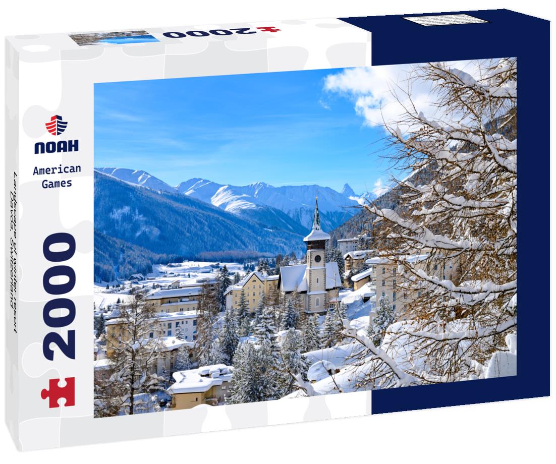 Landscape of winter resort Davos, Switzerland 2000pc Puzzle