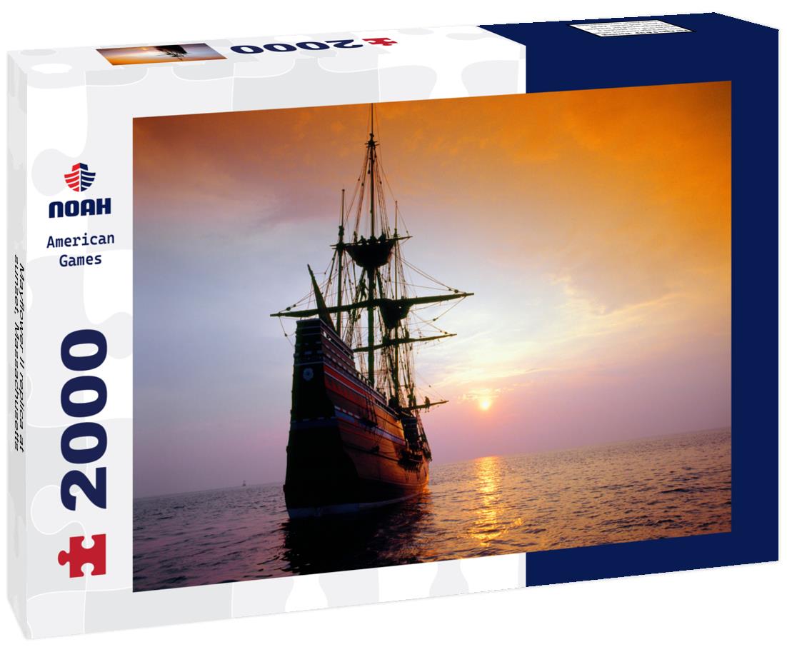 Mayflower II replica at sunset, Massachusetts 2000pc Puzzle
