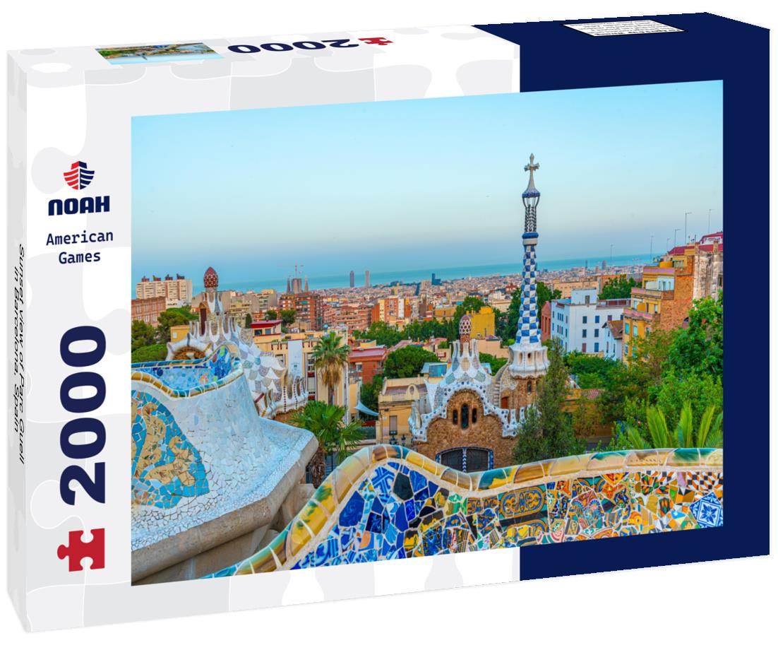 Sunset view of Parc Guell in Barcelona, Spain 2000pc Puzzle