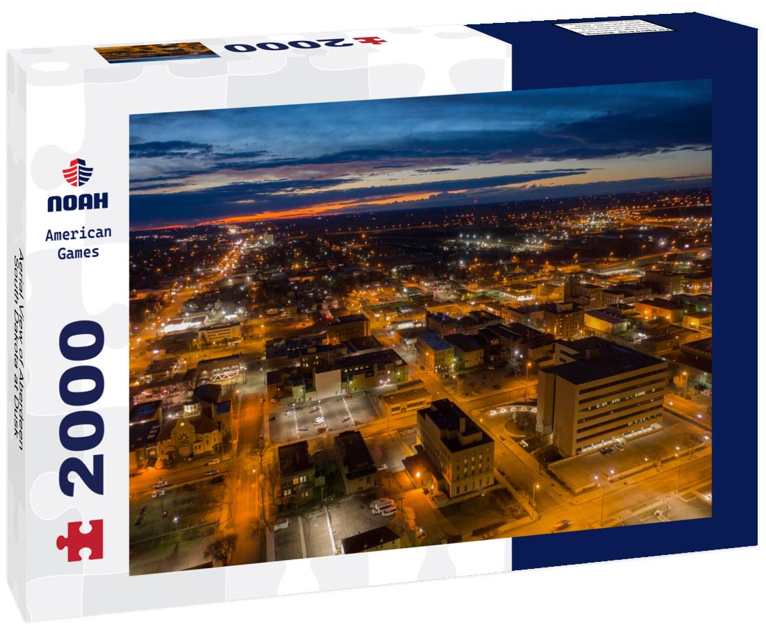 Aerial View of Aberdeen, South Dakota at Dusk 2000pc Puzzle