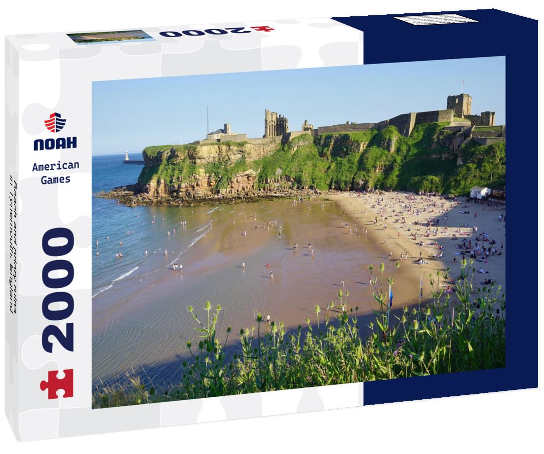 Beach and priory ruins in Tynemouth, England 2000pc Puzzle