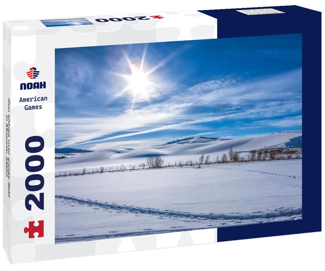 Sun shines over snowy field in Moscow, Idaho 2000pc Puzzle
