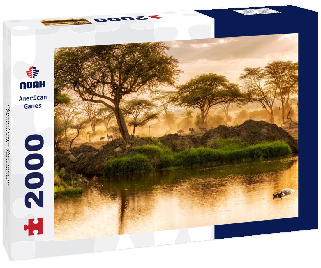 Sunset over the river in Serengeti, Tanzania 2000pc Puzzle