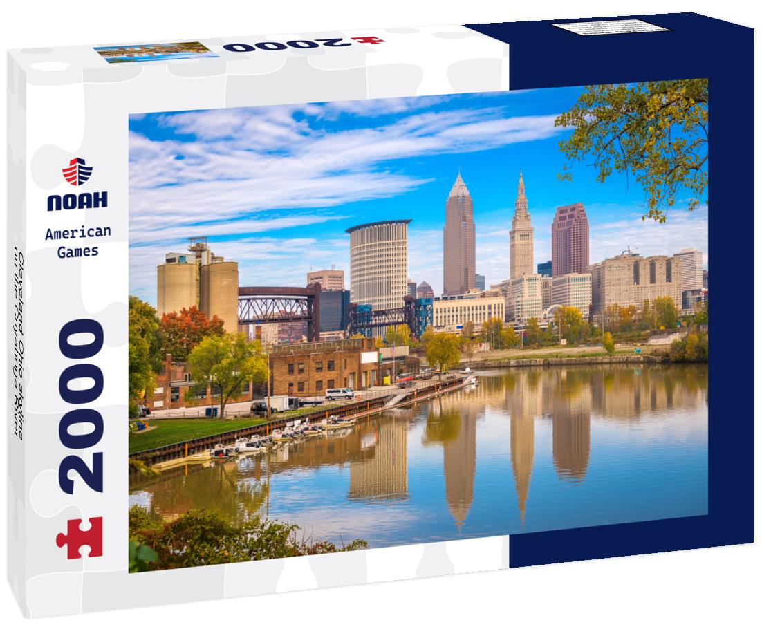 Cleveland Ohio skyline on the Cuyahoga River 2000pc Puzzle