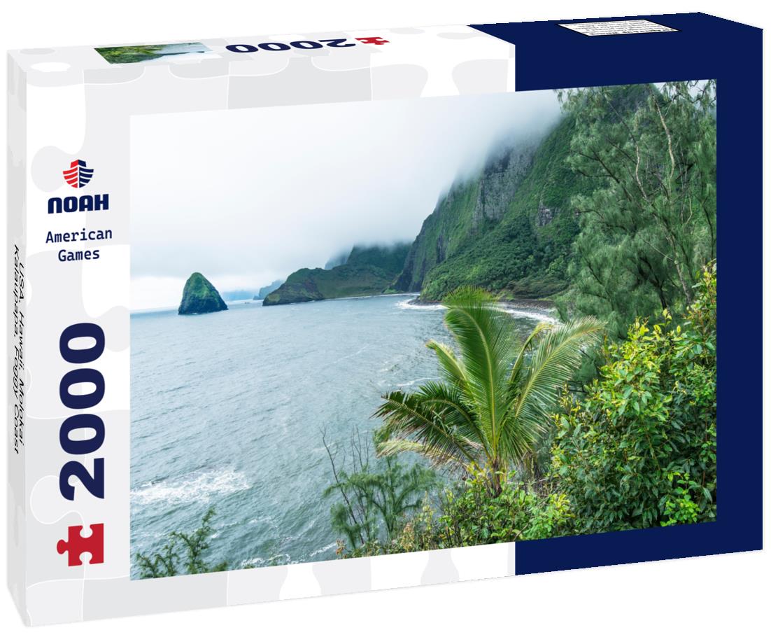 USA, Hawaii, Molokai, Kalaupapa, Foggy Coast 2000pc Puzzle