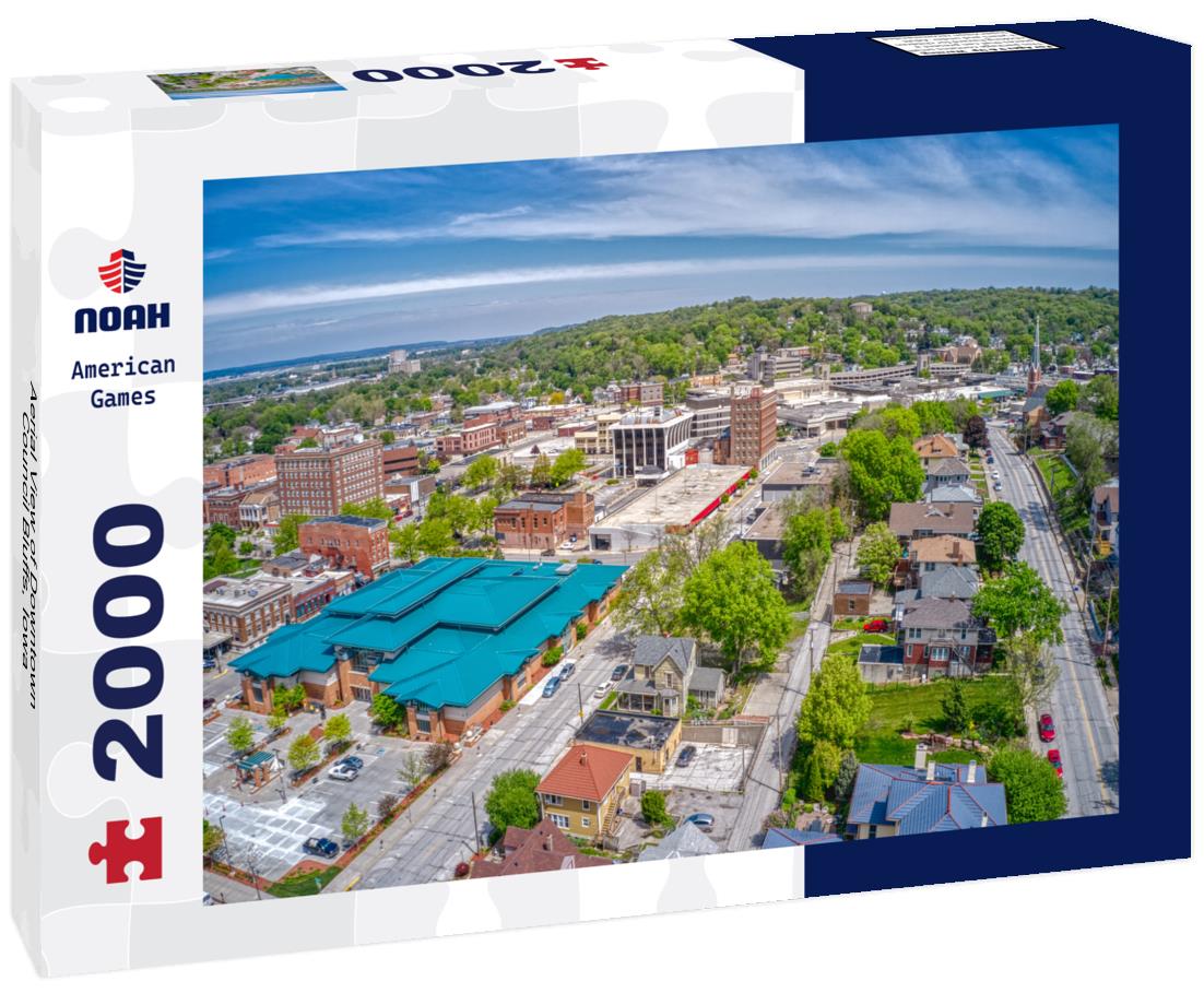Aerial View of Downtown Council Bluffs, Iowa 2000pc Puzzle