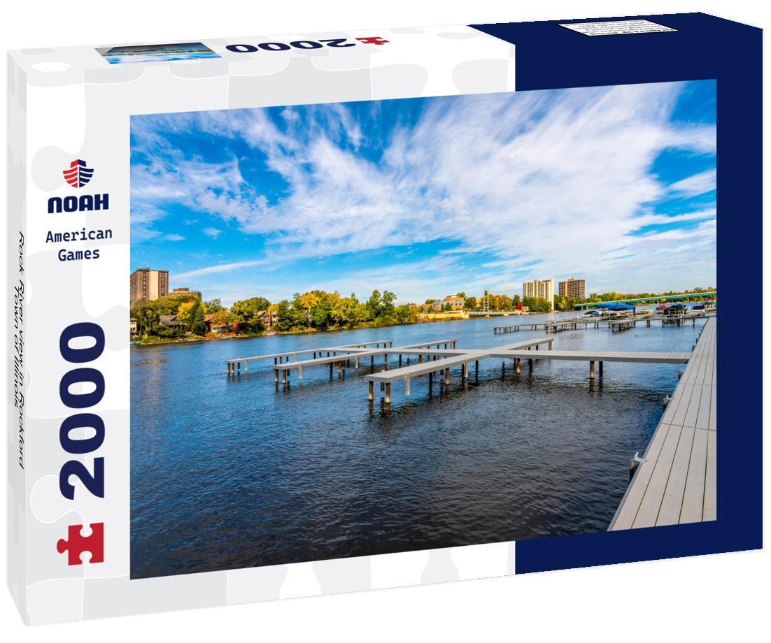Rock River view in Rockford Town of Illinois 2000pc Puzzle