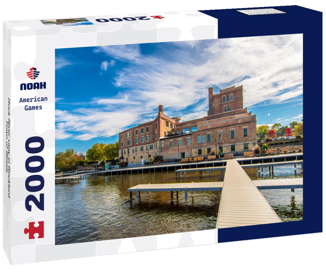Rock River view in Rockford Town of Illinois 2000pc Puzzle
