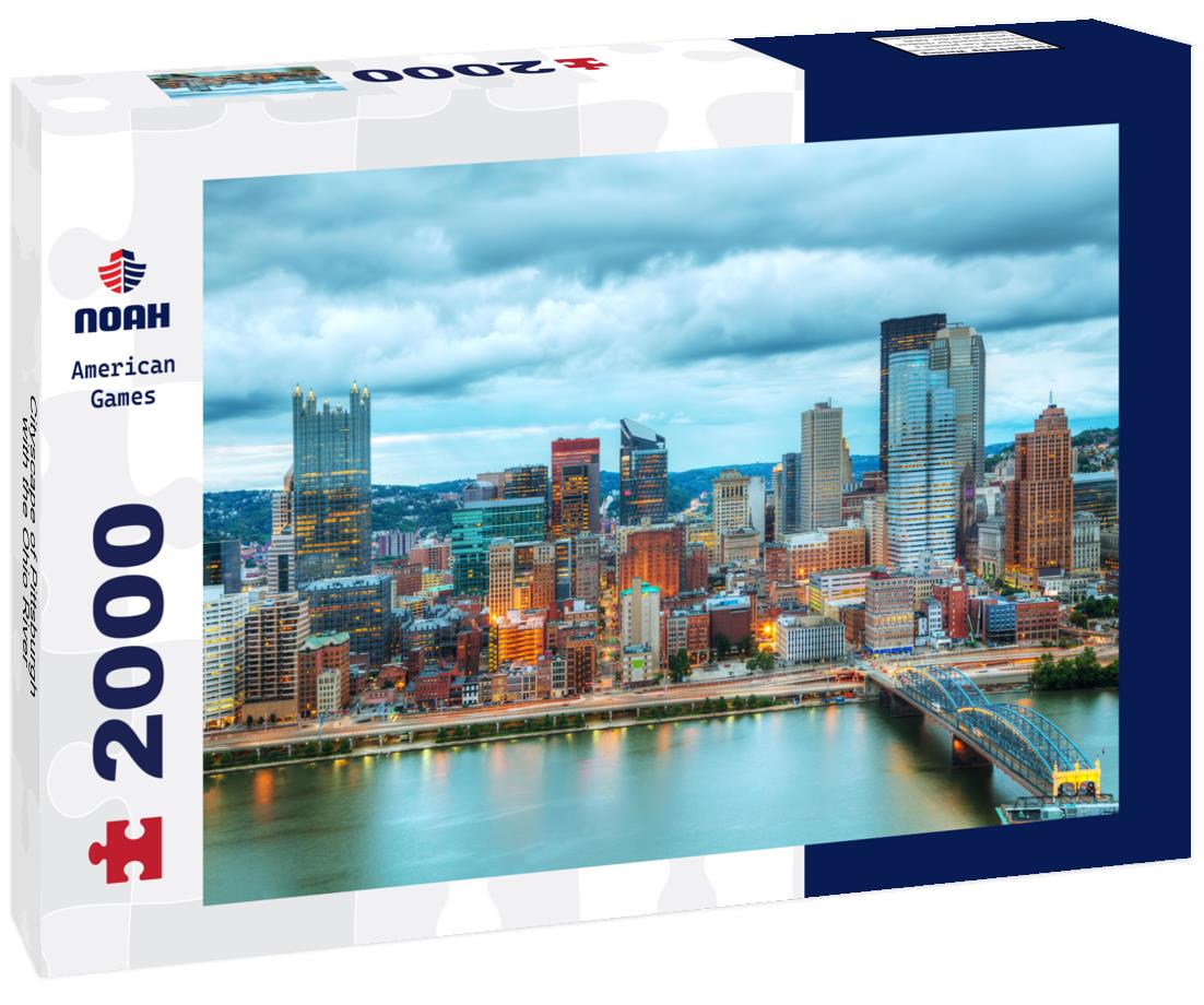 Cityscape of Pittsburgh with the Ohio River 2000pc Puzzle