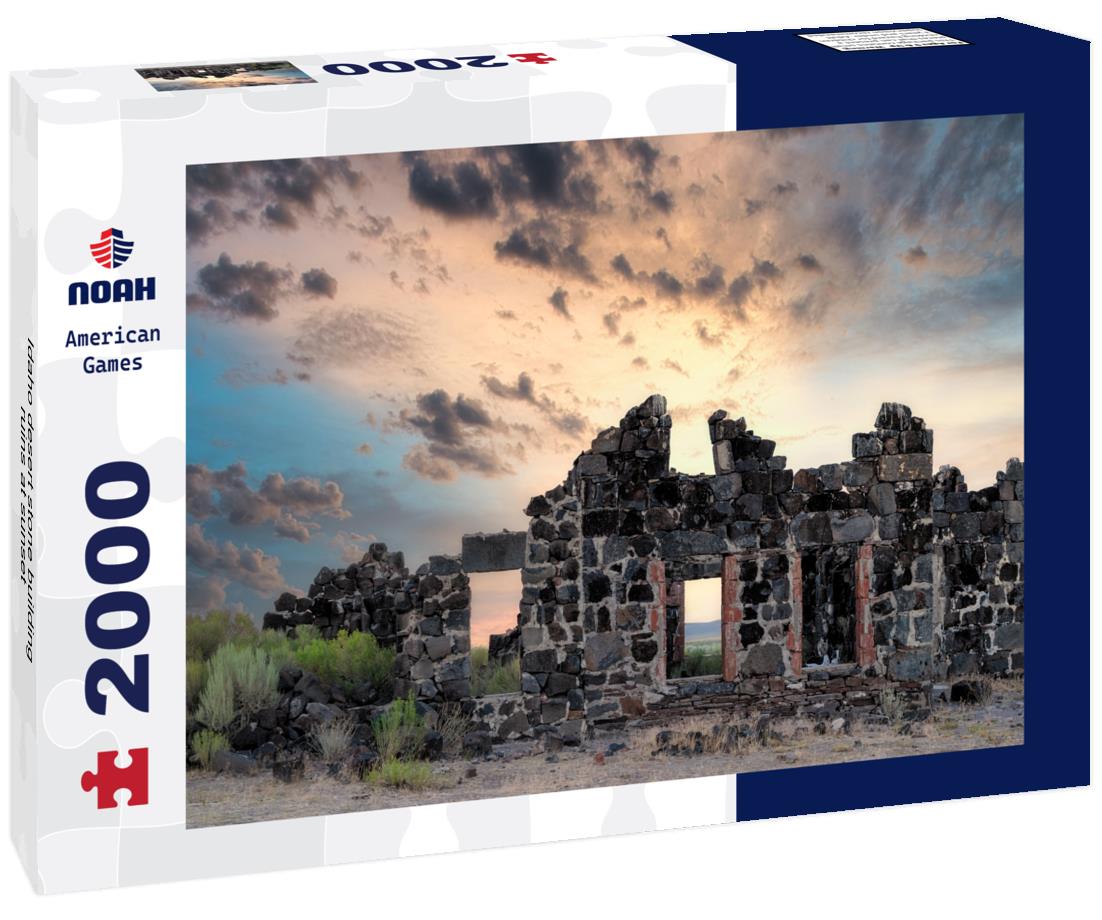 Idaho desert stone building ruins at sunset 2000pc Puzzle