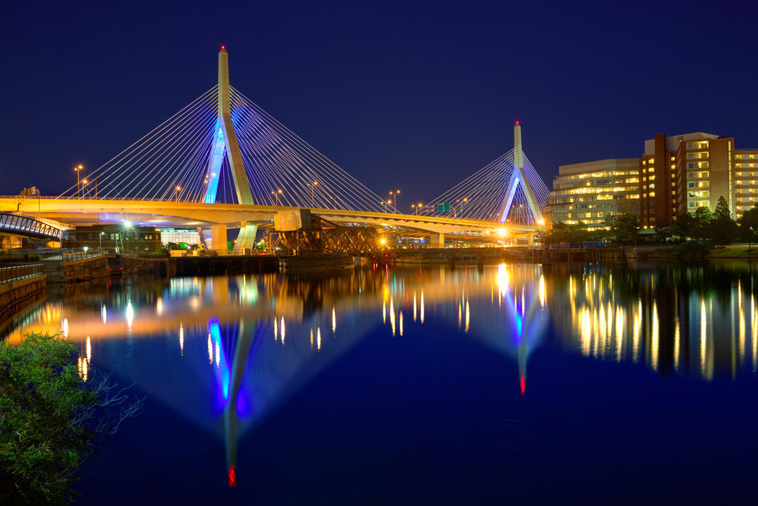 Boston Zakim bridge sunset in Massachusetts 2000pc Puzzle