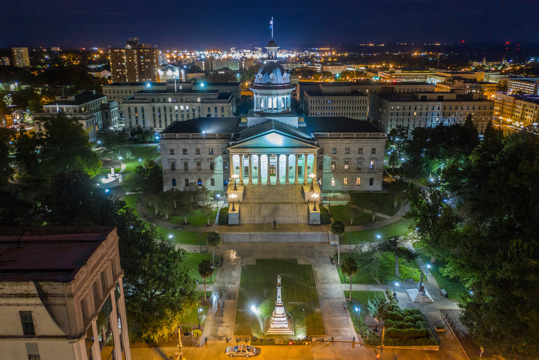Columbia South Carolina Aerial Night Photo 2000pc Puzzle