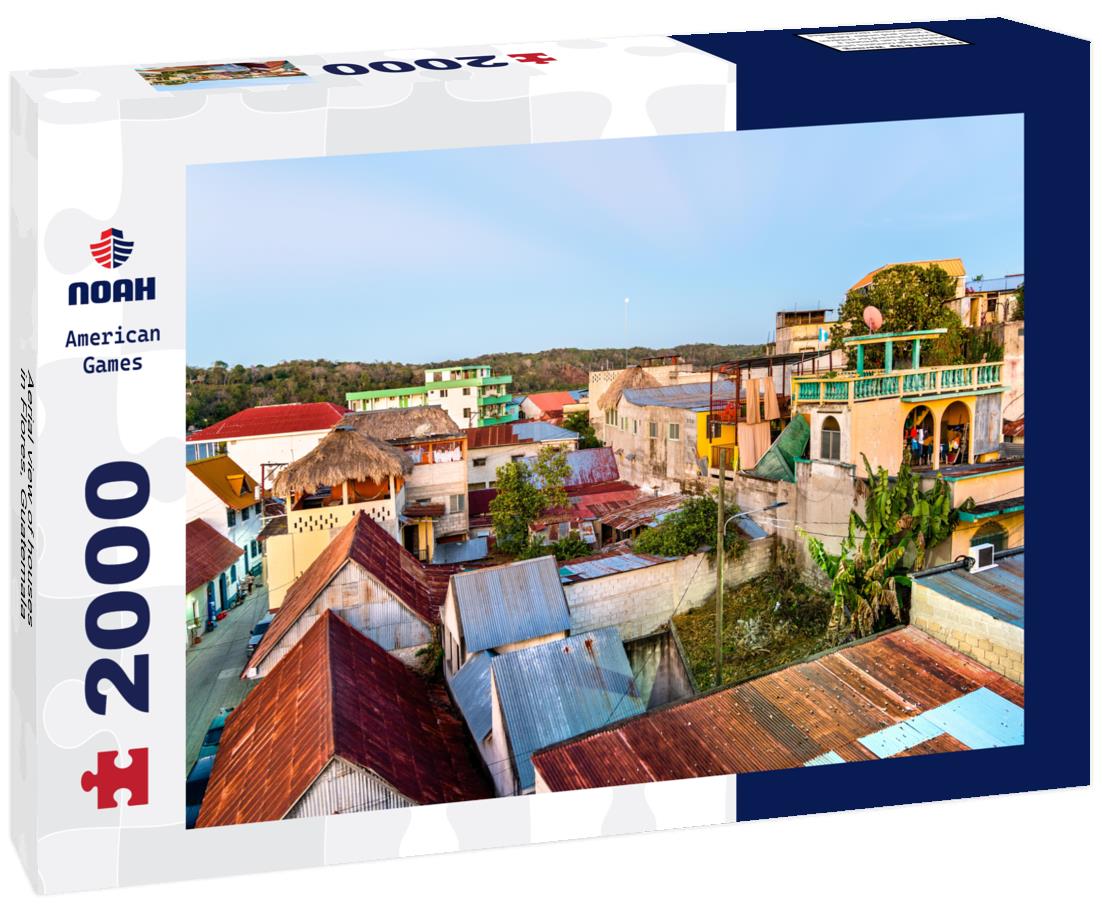 Aerial view of houses in Flores, Guatemala 2000pc Puzzle