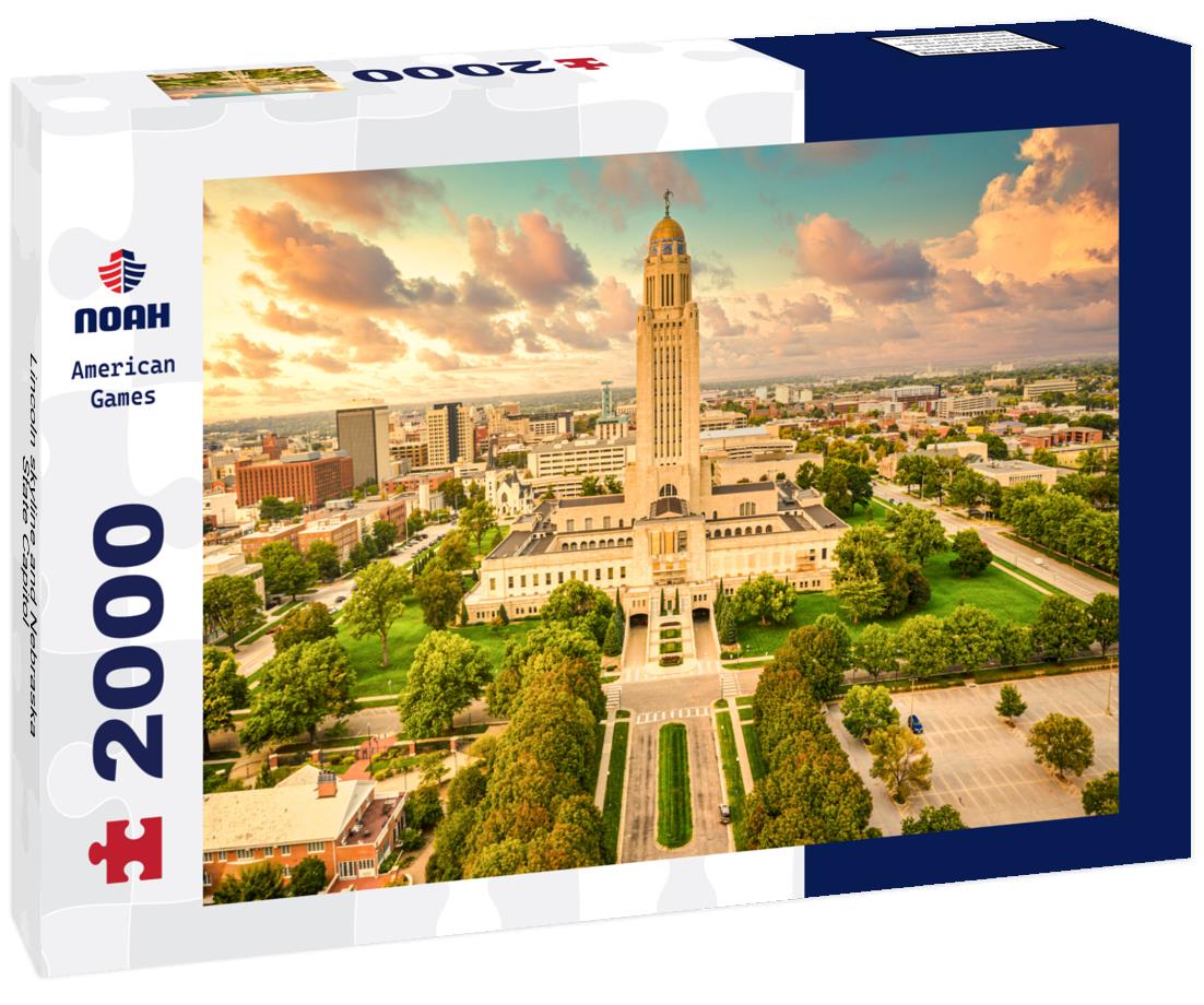 Lincoln skyline and Nebraska State Capitol 2000pc Puzzle