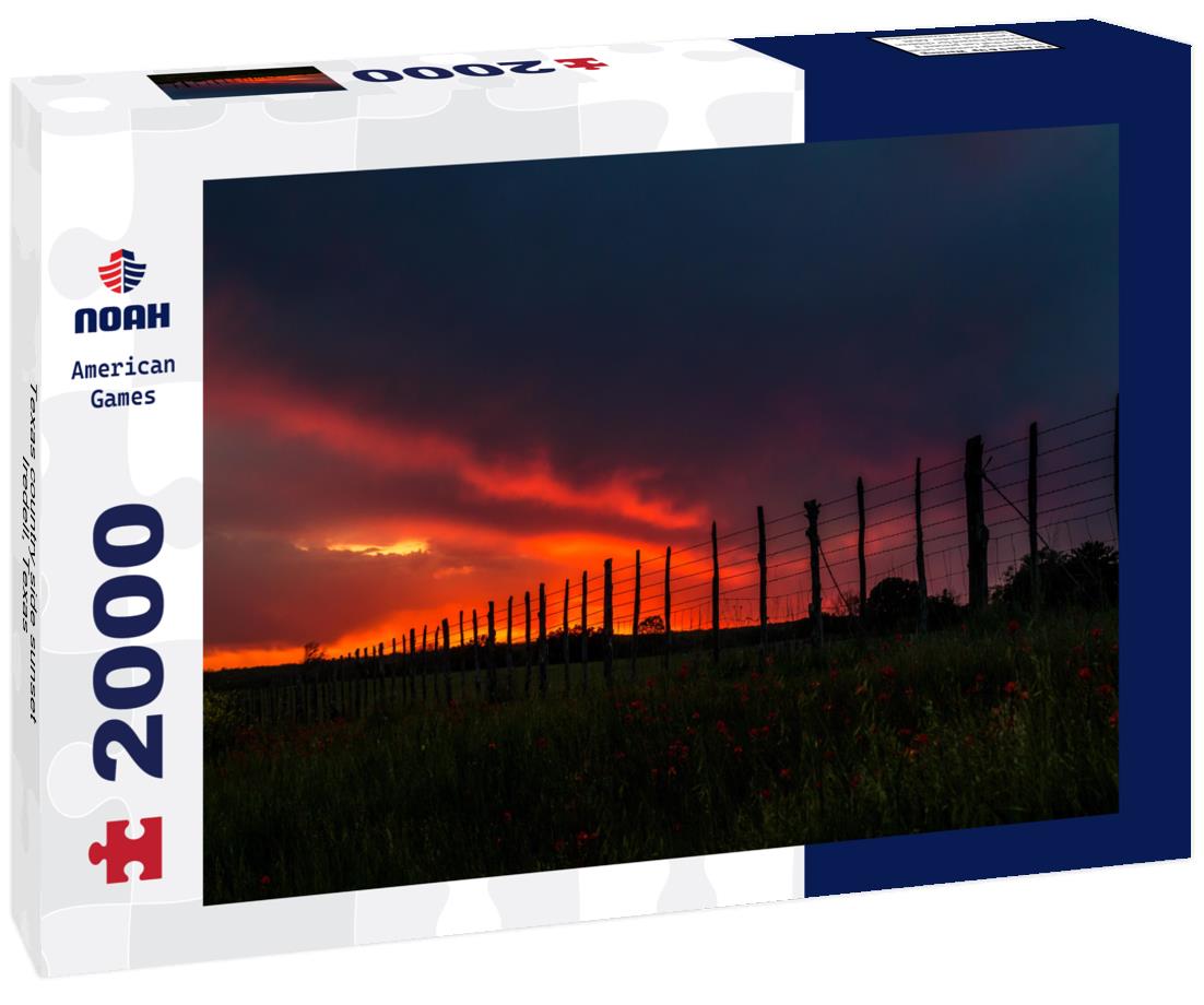 Texas country side sunset, Iredell, Texas 2000pc Puzzle