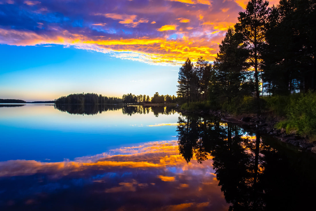 Summer night sunset from Sotkamo, Finland 2000pc Puzzle