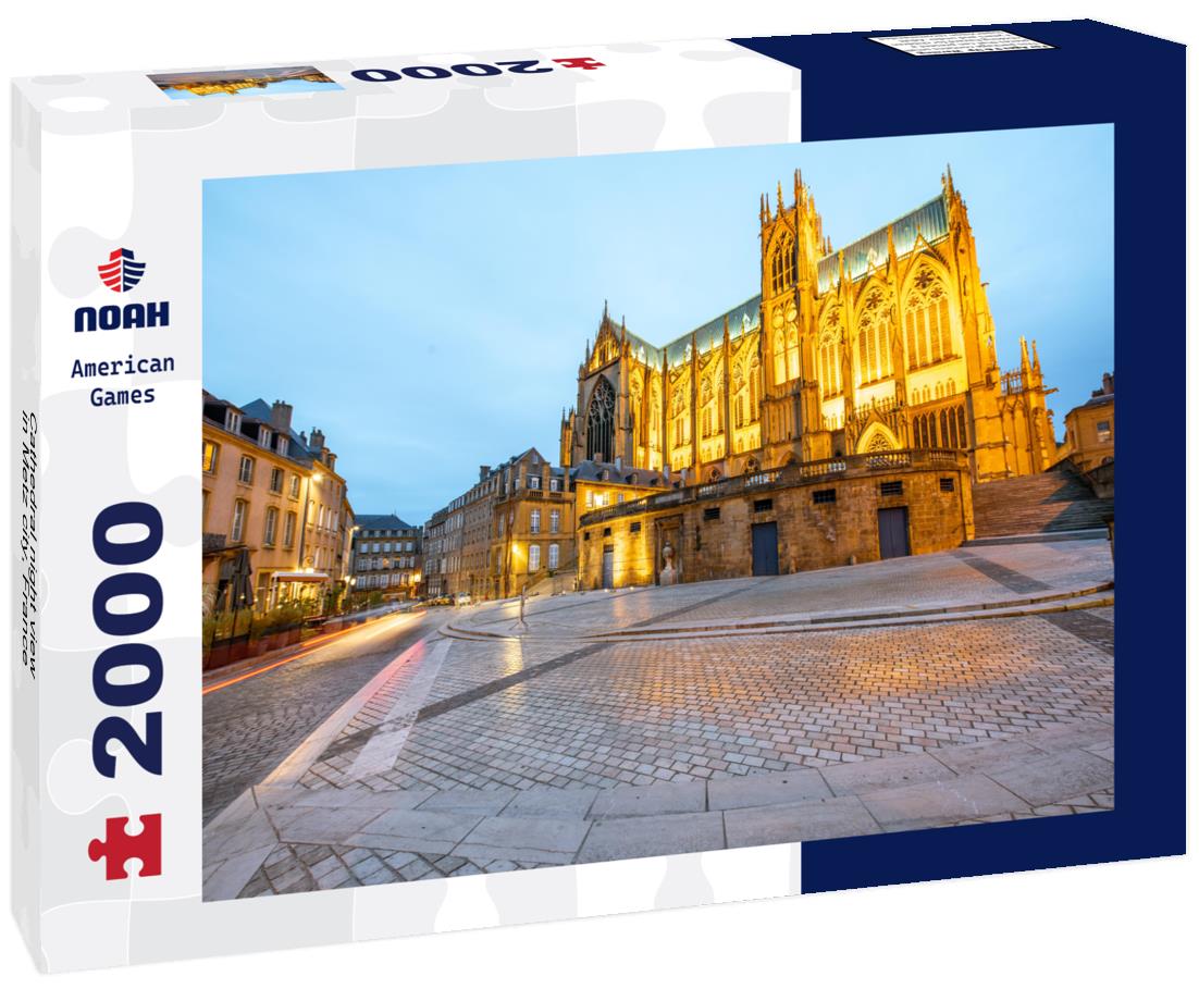 Cathedral night view in Metz city, France 2000pc Puzzle