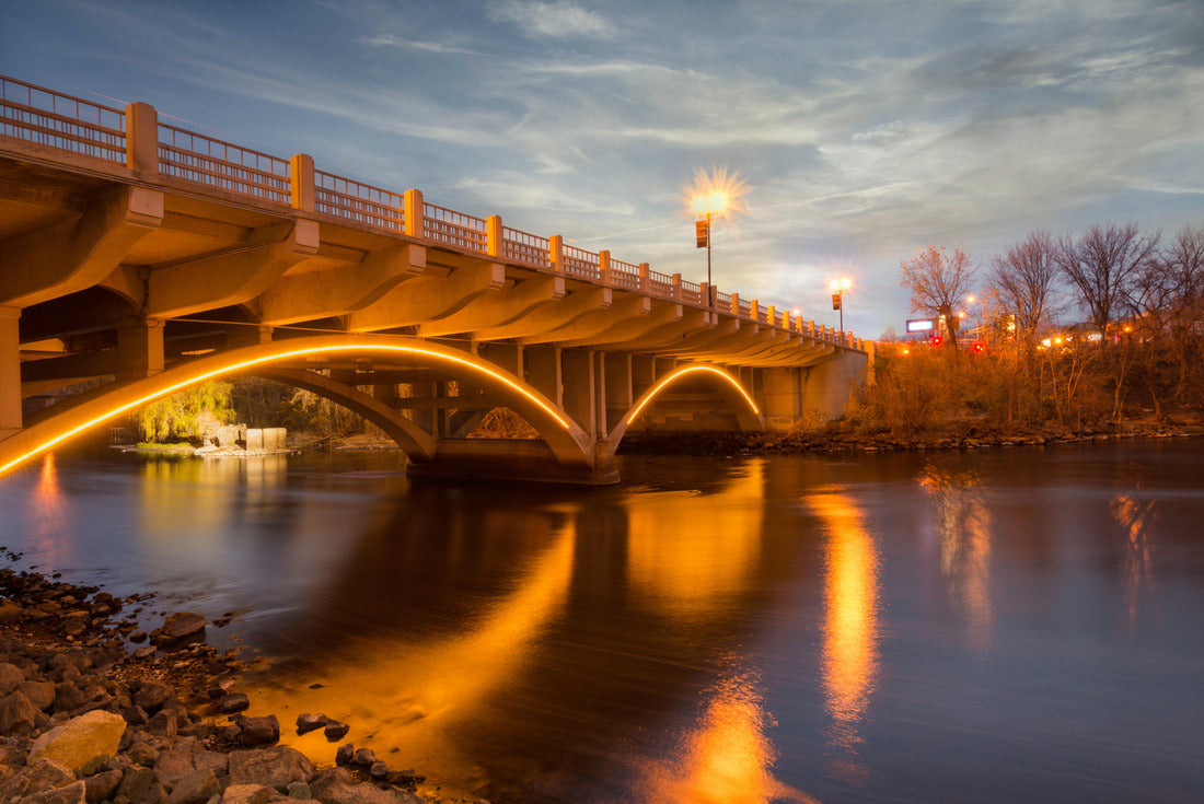Noah Jigsaw Puzzle bridge at night Anoka Minnesota Rum River 2000 pieces