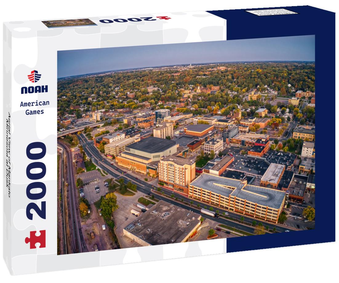 Aerial View of Mankato, Minnesota at Dusk 2000pc Puzzle