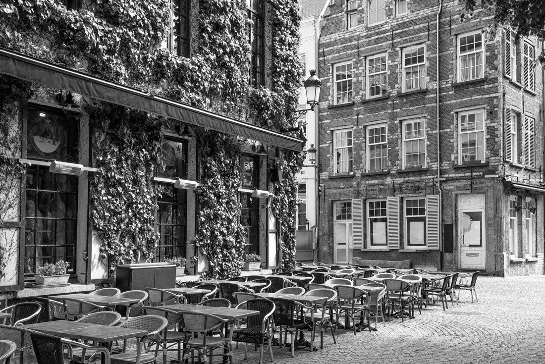 Old street of the historic city center of Antwerp (Antwerpen), Belgium. Cozy cityscape of Antwerp 2000pc PuzzleBlack and White